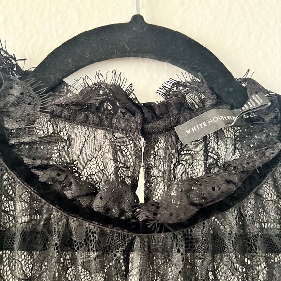 White House Black Market Contrast Lace Bodice Blouse – Size 14 – NWT - Picture 8 of 16